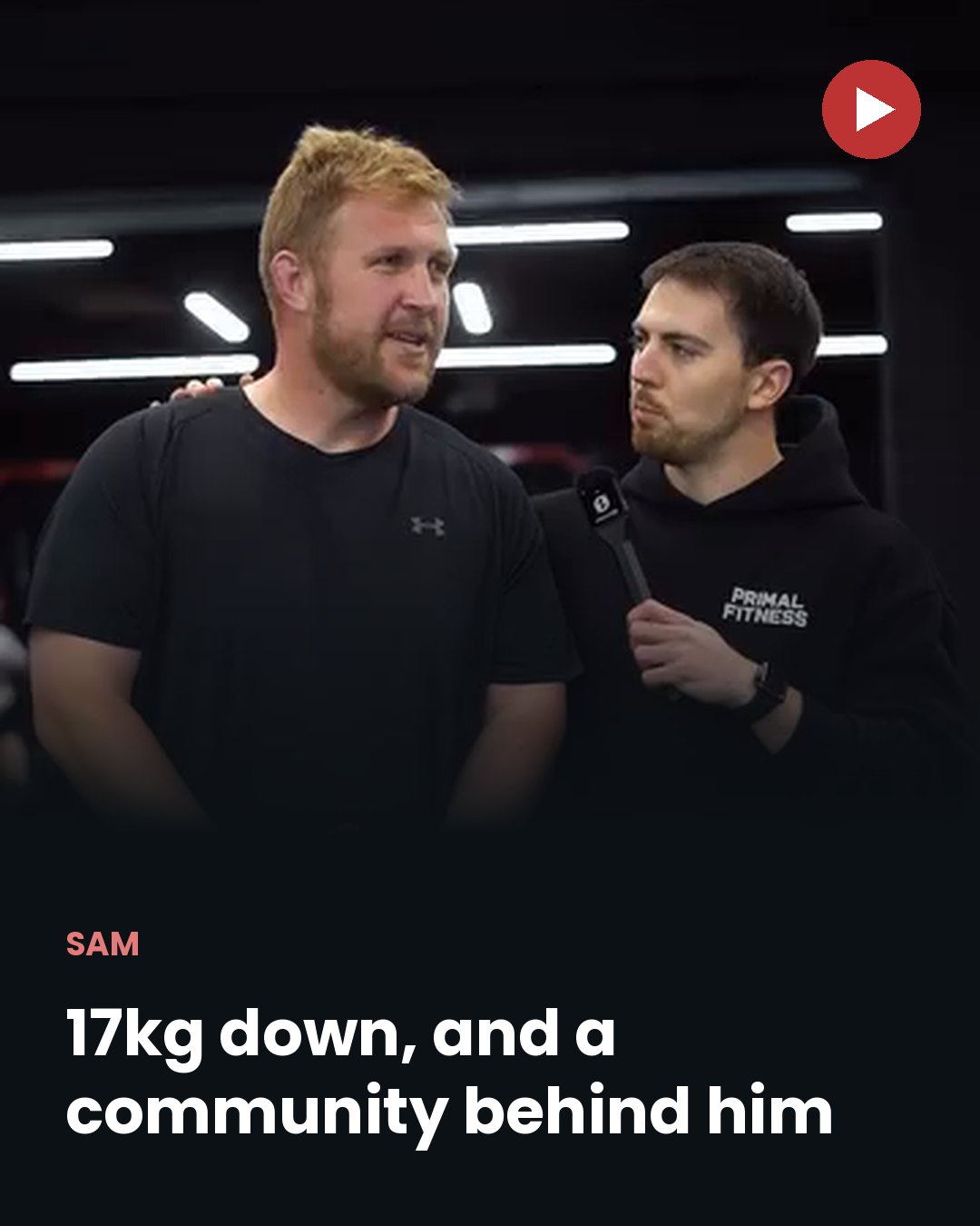 Sam: 17kg down, and a community behind him